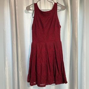 Wine Red Lace Dress size 9/10